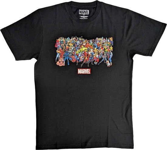 Marvel - Full Characters Heren T-shirt - M - Zwart
