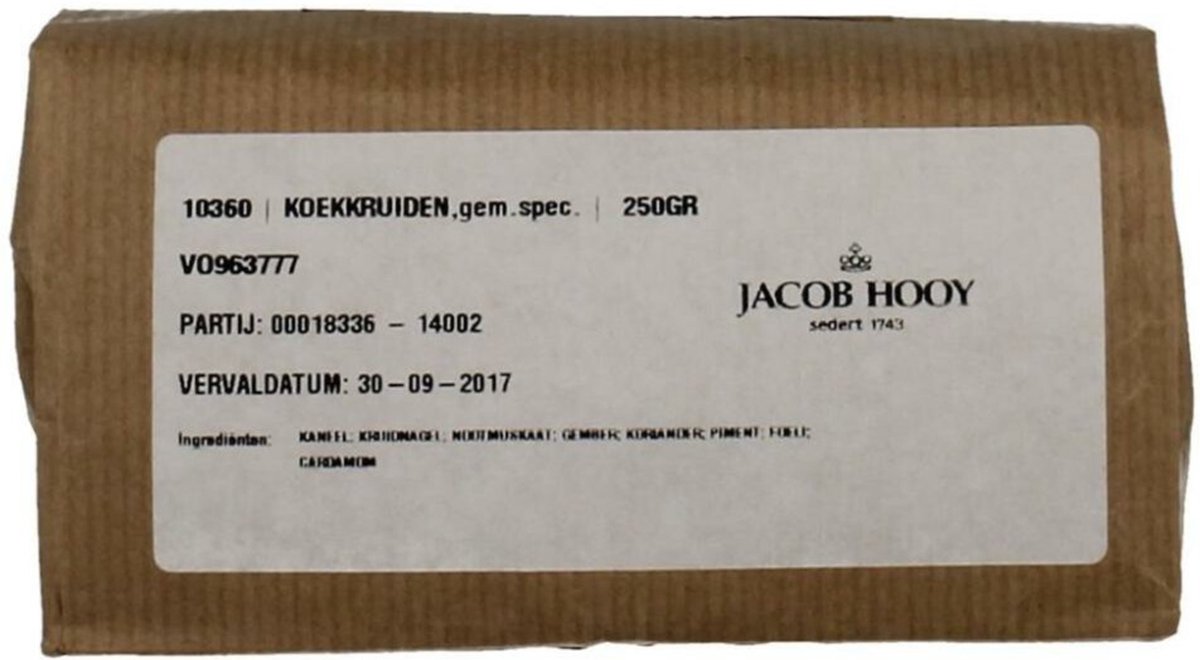 Jacob Hooy Koekkruiden Gemalen 250GR
