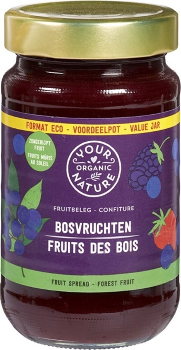 Your Organic Nature Bio Jam Bosvruchten 375 gr
