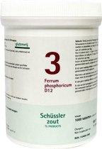 Pfluger Schussler Zout nr 3 Ferrum Phosphoricum D12 - 1 x 1000 tabletten