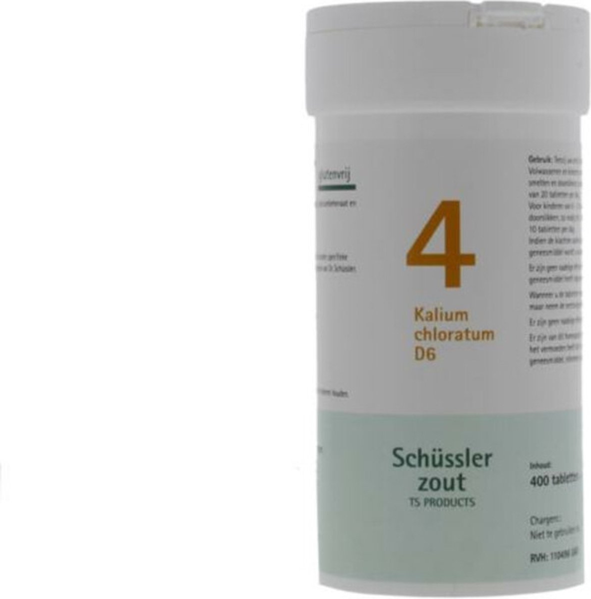Goedkoopste Pfluger Schussler Zout nr 4 Kalium Chloratum D6 - 1 x 400 tabletten