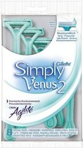 Bol.com Gillette Simply Venus 2 - 8 stuks - Wegwerpscheermesjes aanbieding