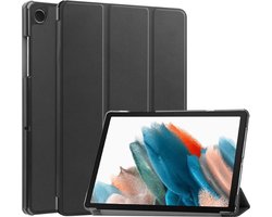 Tablet Hoes Geschikt voor Samsung Galaxy Tab A11 Plus / Tab A9 Plus | Book Case met Standaard | Kunstlederen Beschermhoes | Tri-fold | Zwart