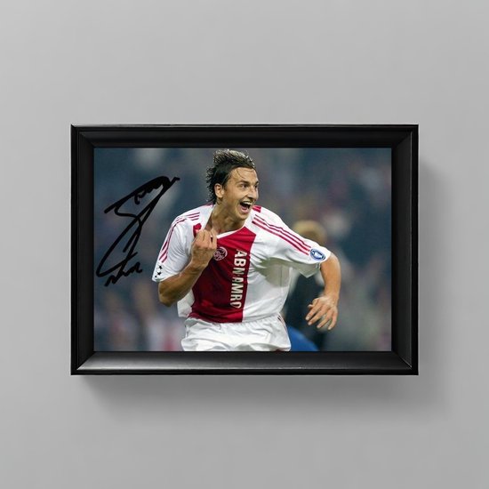 Zlatan Ibrahimovic Ingelijste Handtekening – 15 x 10cm In Klassiek Zwart Frame – Gedrukte handtekening – Ajax - AC Milan - Juventus - Manchester United - Inter Milan - FC Barcelona