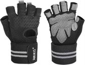 CHPN - Sporthandschoenen - Fitnesshandschoenen - Maat M - Gewichthef handschoenen - Sporthandschoenen - Fit - Sport - Sportgloves - Zwart