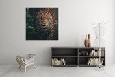 Canvas Schilderij - Wilde Dieren - Luipaard - Vierkant - 100x100x2 cm