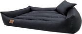 XXL Hondenbed van zwart kunstleer - hondenkussen hondensofa kattenbed hondenkorf - waterdicht