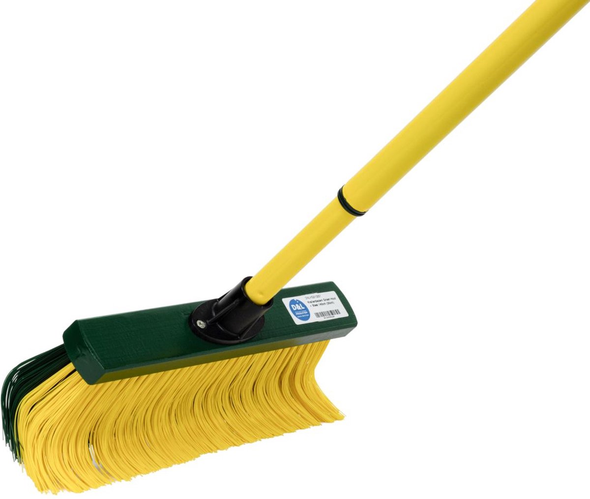 Goedkoopste D&L Krallenbezem Groen Hout 30cm Telescopische Steel 140cm