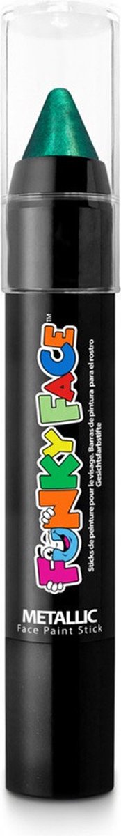 Paintglow Face paint stick - metallic groen - 3,5 gram - schmink/make-up stift/potlood