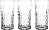 Glasmark Longdrinkglazen - 18x - Diamond - 300 ml - glas - waterglazen