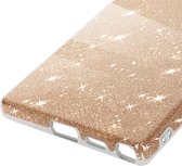 Hoesje Geschikt voor Samsung S24 Ultra Glitter Siliconen Halfstijf Fijn, Goud