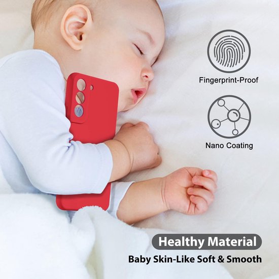 Coque en silicone Solid et liquide Convient pour : Samsung Galaxy S22 Plus - Rouge