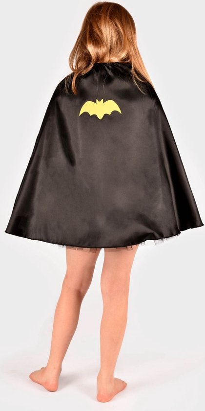 Den Goda Fen Verkleedkledij Batgirl - Tutu jurk met cape - 110-116cm - 4-6 jaar - Zwart