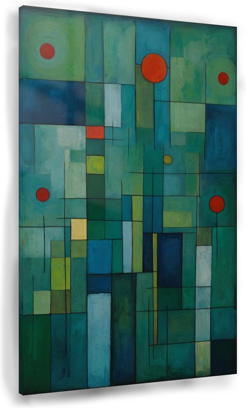 Tableau abstrait vert - Tableau chambre - Tableau verre abstraction - Décoration murale chambre enfant - Tableau plexiglas - Décoration murale salon - 60 x 90 cm 5mm