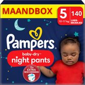Bol.com Pampers Night Pants - Maat 5 (12-17kg) - 140 Luierbroekjes - Multi-Pack Nachtluiers aanbieding