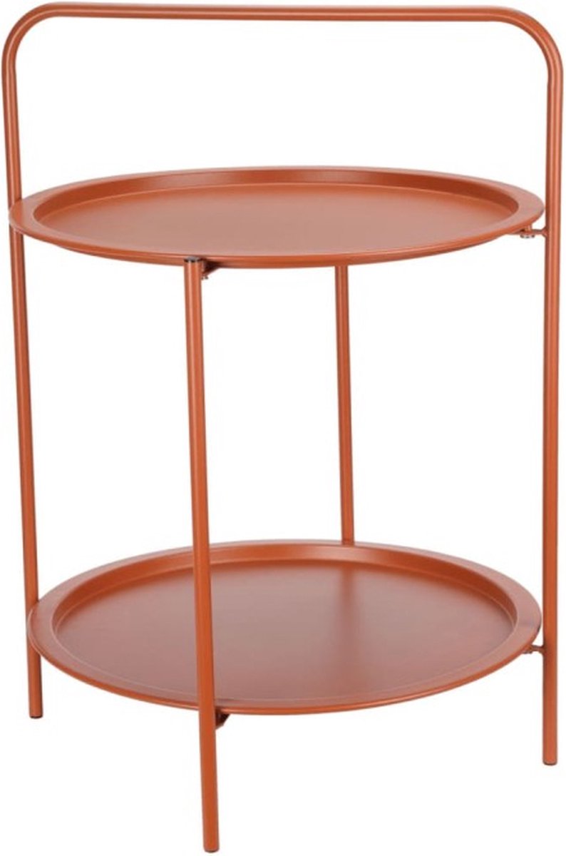 ProGarden - Bijzettafel - rond - 50x66 - cm - matterracottakleurig