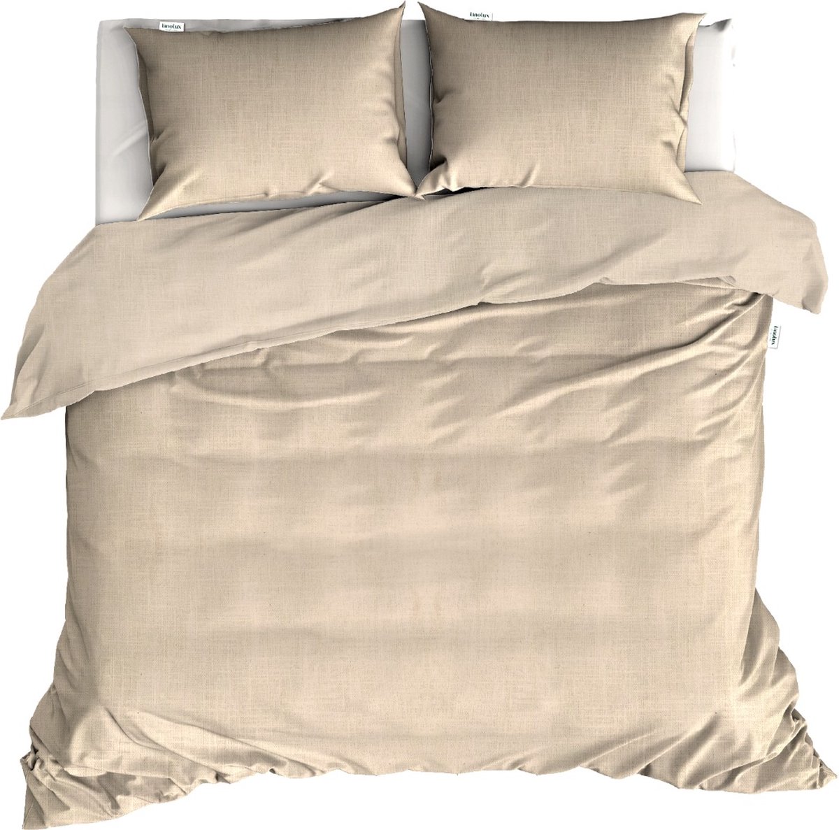 Linolux Dekbedovertrek Linen Sand Lits-jumeaux