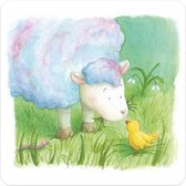 Cartes de Pâques | Lot de 4 | Cartes de printemps Mouton avec poussin | Illu-Straver