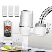 Waterkraan-waterreiniger, filter, geavanceerde microfiltratie, waterreiniger voor de keukenkraan (2 filters inbegrepen)