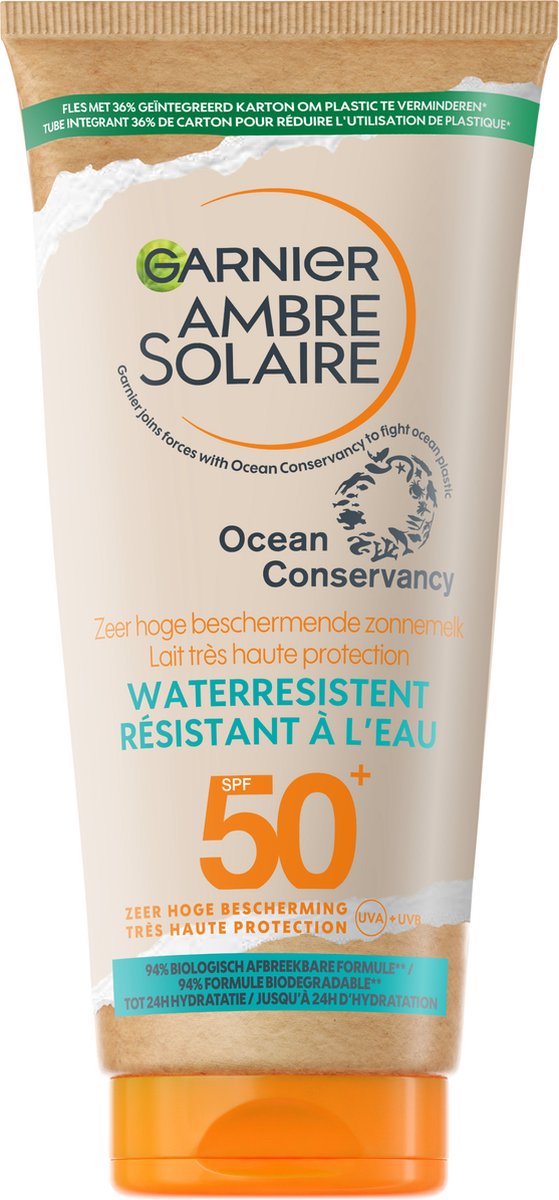Garnier Ambre Solaire Waterresistente Beschermende Zonnemelk SPF 50 - 175ml