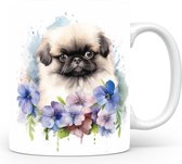Mok met Pekinees Beker voor koffie of tas voor thee, cadeau voor dierenliefhebbers, moeder, vader, collega, vriend, vriendin, kantoor