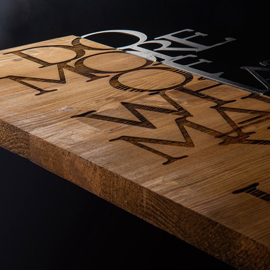 Accessoire mural décoratif en bois Wallity - 100% MÉTAL - Noyer Zwart