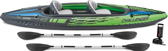 Foto: Intex challenger k2 kayak 351 x 76 x 38 cm inclusief peddels en pomp