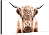 Décoration murale Métal - Peinture Aluminium - Highlander écossais - Vache - Animaux - 80x40 cm