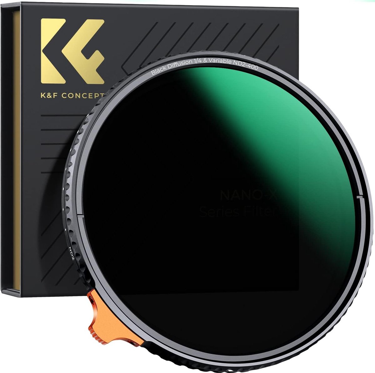 K&F Concept - Variabel ND2-ND400 Promist Filter - Fotografie Accessoire - Verstelbaar ND Filter - Camera Lens Filter met Promist-effect