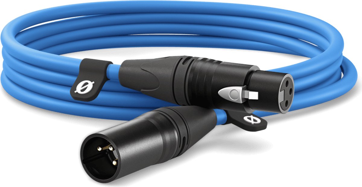 Rode XLR3M-B XLR Verbindingskabel 3 m Blauw
