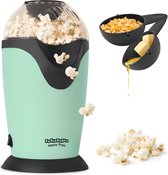 JAP Appliances Happy Pops - Machine à popcorn rétro (2-3 personnes) 1200W - Comprenant une cuillère doseuse et une cuillère pour faire fondre le beurre - Prête en 3 minutes - Sans huile - Vert