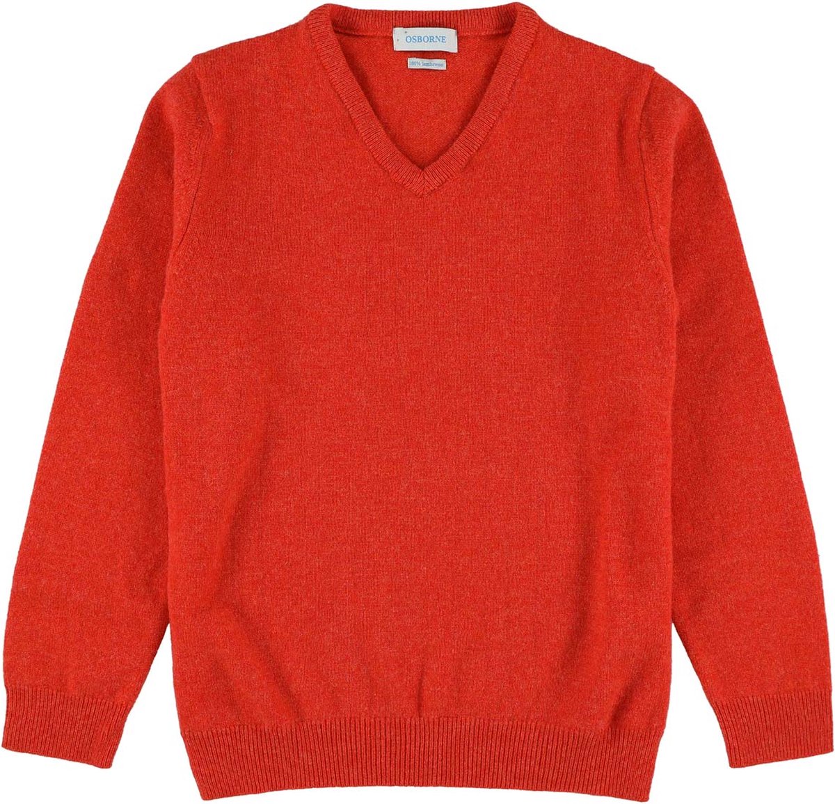 Osborne Knitwear Trui met V hals - Dames - Lamswol - Inferno - 2XL