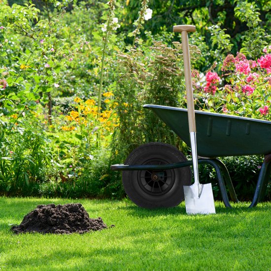 kruiwagenwiel 4.00-6 - rubber - kunststof velg - met adapters - massief - tot 100 kg - zwart — afbeelding 3
