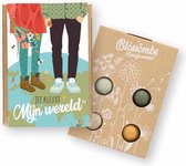 Blossombs - Giftbox Mini 4st - Jij kleurt mijn wereld - Geschenkverpakking Hand in Hand Wereld - Duurzaam