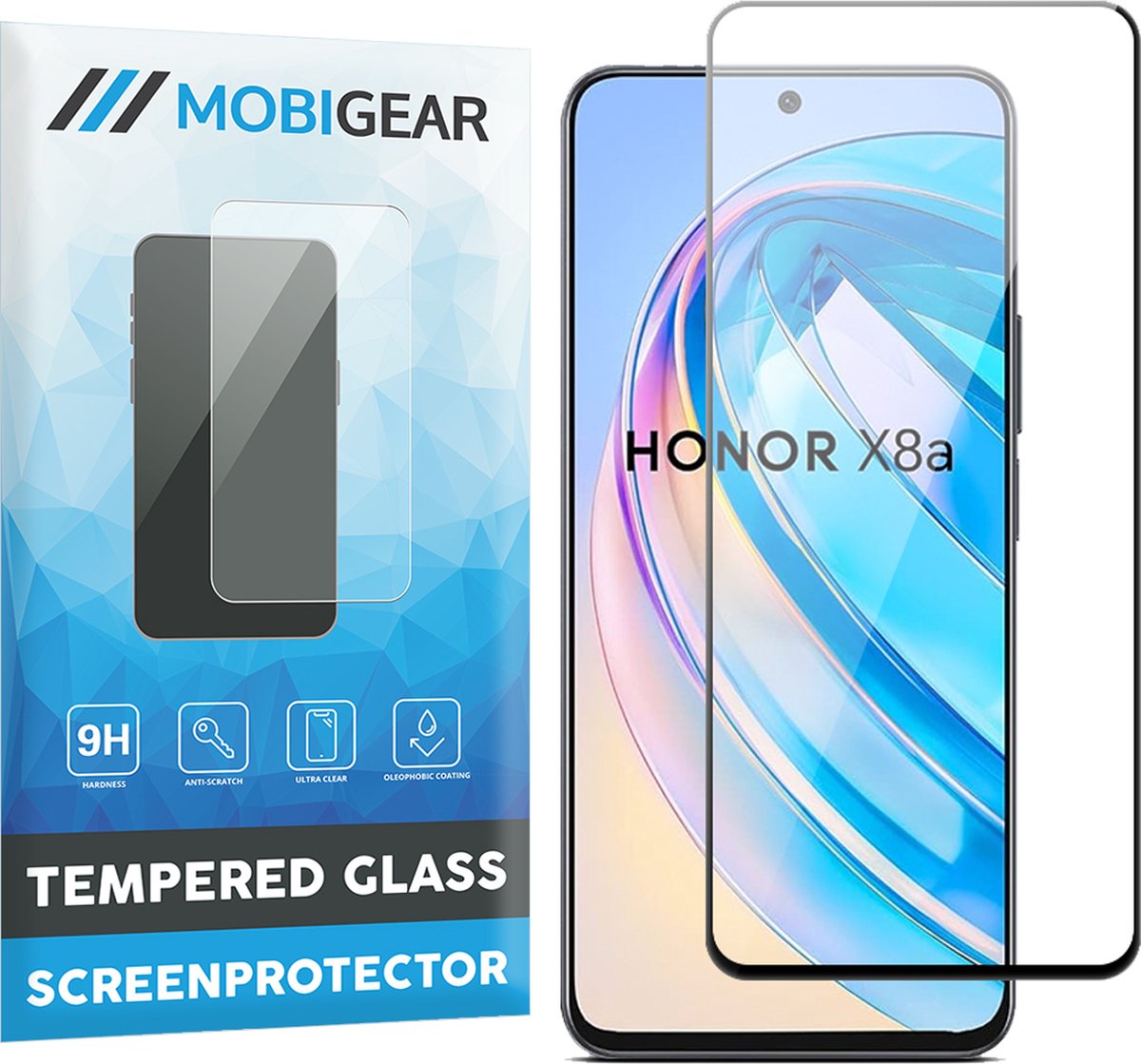 Mobigear Screenprotector geschikt voor HONOR X8A Glazen | Mobigear Premium Screenprotector - Case Friendly