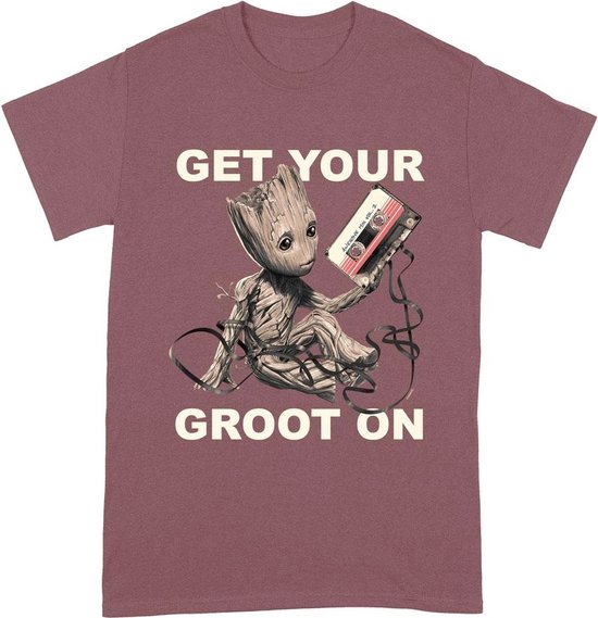 PCMerch Guardians Of The Galaxy - Vol. 2 Get Your Groot On Heren T-shirt - S - Rood