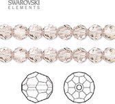 Swarovski Elements, 24 pièces perles rondes Swarovski , 6 mm, soie légère, (5000)