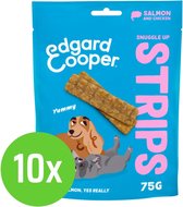 Edgard & Cooper Strips Salmon 75 gr - Hondensnack - 10 verpakkingen