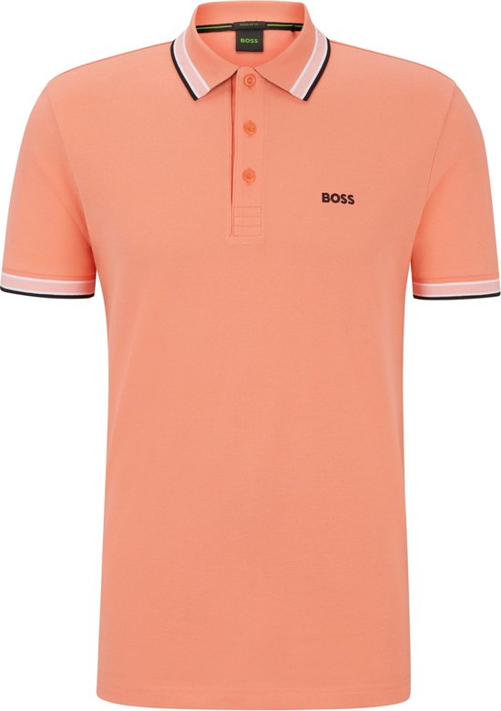 Hugo Boss poloshirt korte mouw oranje