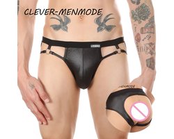Open-butt-Slip-sexy-Heren-Goedkoop-Pu-Sexy-lederlook-Gay-Homoslip-Model-Erotisch