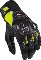 LS2 Handschoenen LS2 Spark II leather zwart / fluor geel maat XL - motor handschoenen - scooter handschoenen