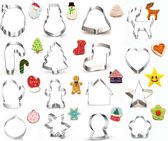 CREACOL Koekjes Uitstekers – 16 Vormpjes voor Koekjes - Uitsteekvormpjes - Koekjes Vormen – Kerstkoekjes - Uitsteekvormen Kerst