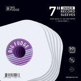 Big Fudge Premium Vinyl Platenhoezen, Vinyl Hoes gemaakt van Zuurvrij Papier, 18 cmRonde Hoeken, Antikras en Niet Statisch, 50 Witte Vinyl Binnenhoezen voor Elpees 18 cm 50 Stuks