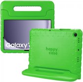 HappyCase Kinder Tablethoes Geschikt voor Samsung Galaxy Tab A9 Plus | Kindvriendelijke Hoes | Beschemhoes | Kinderhoes | met Handvat en Standaard | Groen