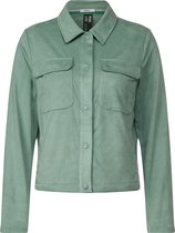 CECIL Velours Short Jacket Dames Jas - salvia groen - Maat S