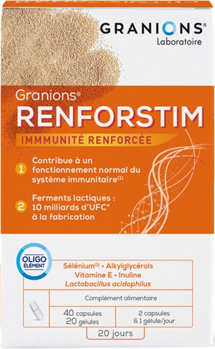 Goedkoopste Granions Renforstim 40 Capsules 20 Capsules