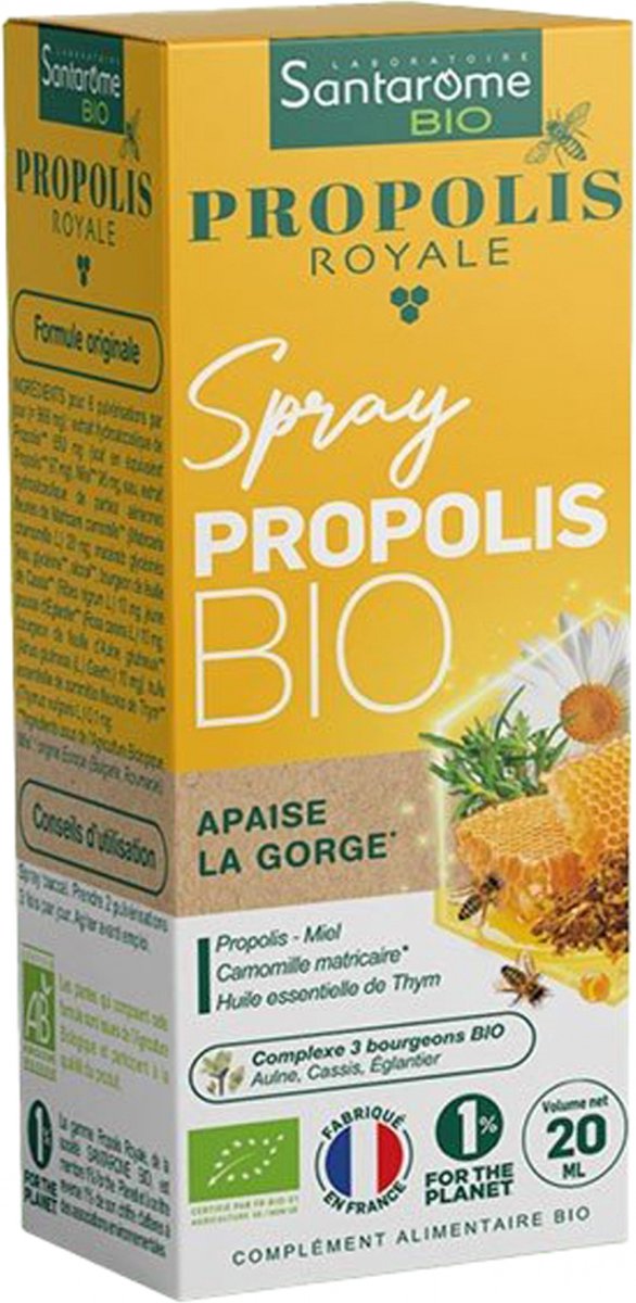 Goedkoopste Santarome Propolis Royale Spray Propolis Bio 20 ml