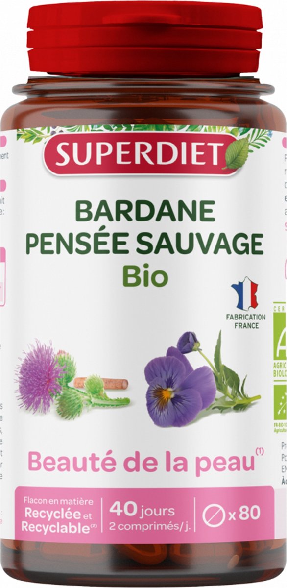 Goedkoopste Superdiet Klis Viooltje Organisch 80 Tabletten