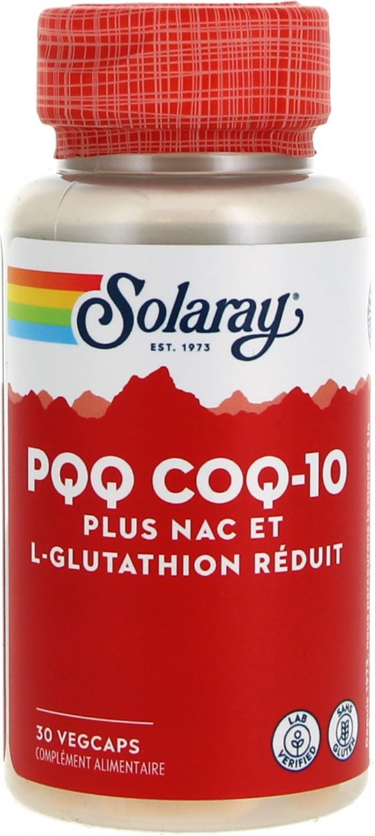 Goedkoopste Solaray PQQ COQ-10 NAC en L-Glutathion Gereduceerd 30 Plantaardige Capsules
