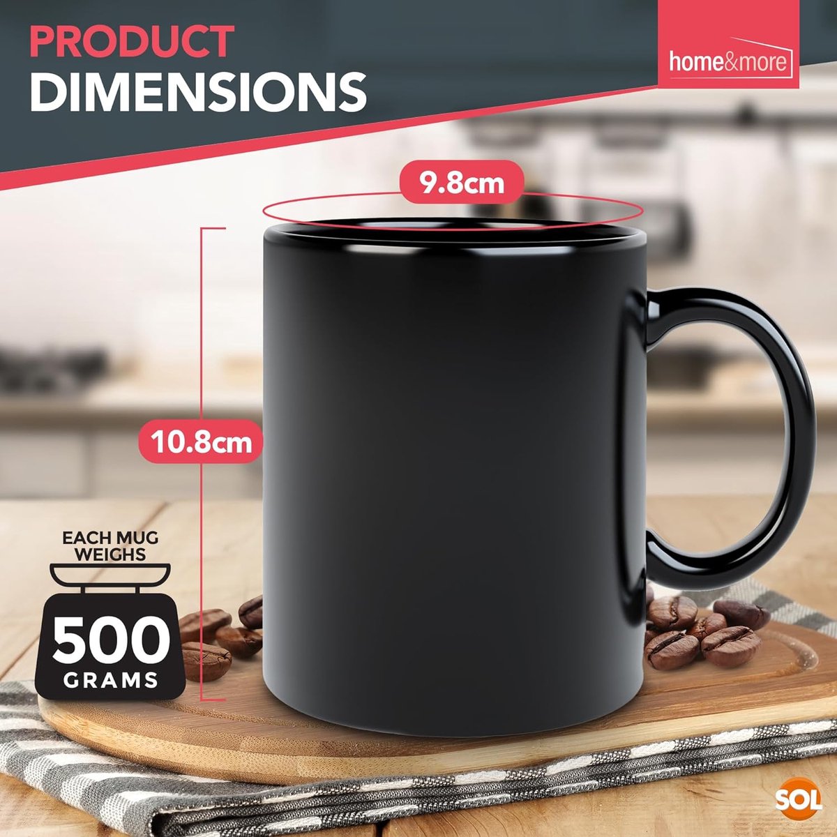 Koffiemok set/mok – Moderne keramische matte mok – Grote koffiemok